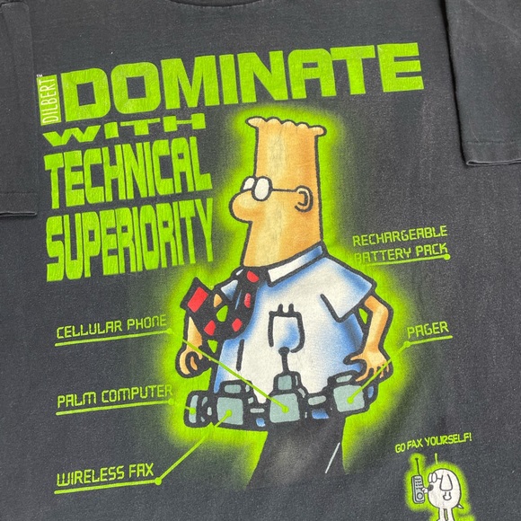 Vintage Dilbert Comic strip cartoon short sleeve tee shirt - Picture 3 of 6